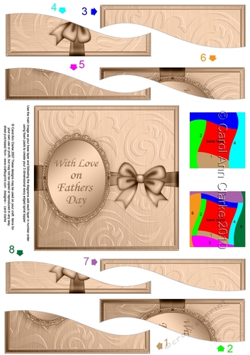 Fathers Day Metallic Greeting Wavy Spiral Side Stacker