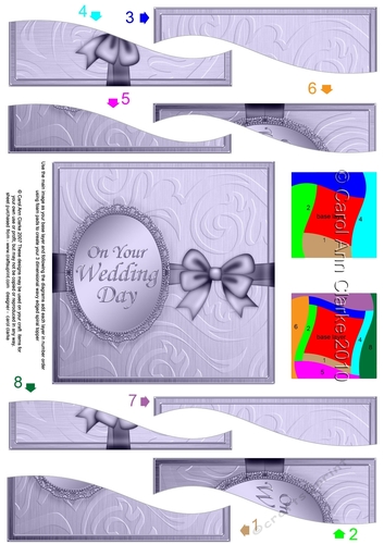 Wedding Day Metallic Greeting Wavy Spiral Side Stacker
