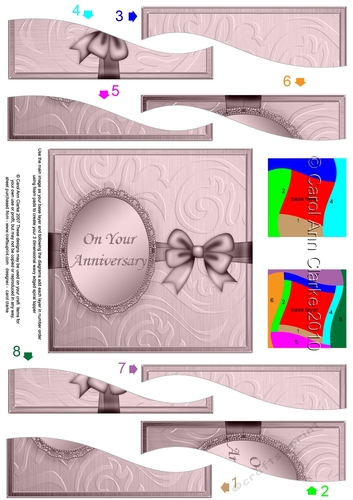 On Your Anniversary Metallic Greeting Wavy Spiral Side Stacker