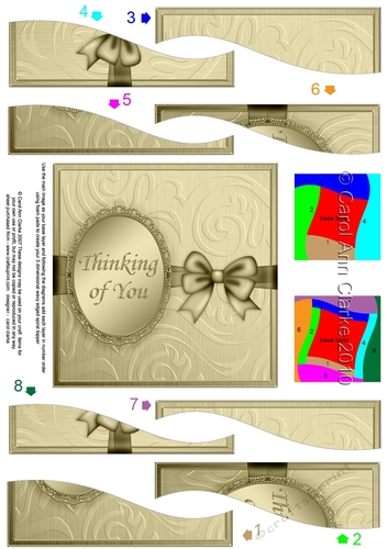 Thinking of You Metallic Greeting Wavy Spiral Side Stacker