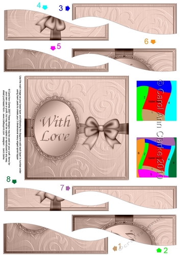 With Love Metallic Greeting Wavy Spiral Side Stacker