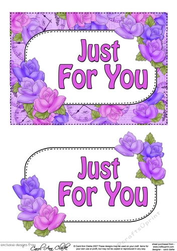 5x7 JUST FOR YOU Time for Roses 3D Decoupage