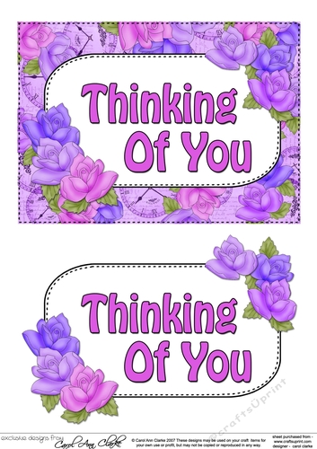 5x7 THINKING OF YOU Time for Roses 3D Decoupage