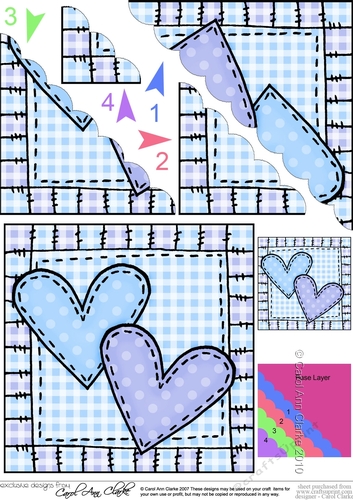 Romantic Love Hearts Scalloped Corner Stacker