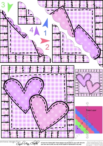 Romantic Love Hearts Scalloped Corner Stacker