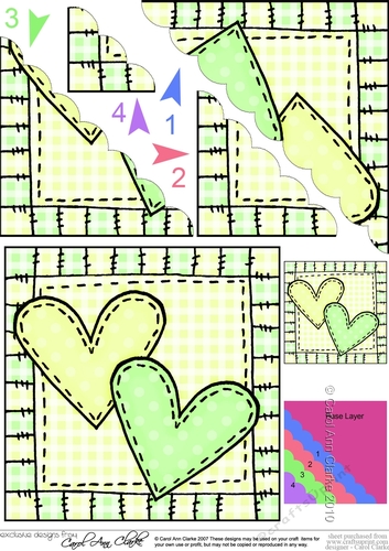 Romantic Love Hearts Scalloped Corner Stacker