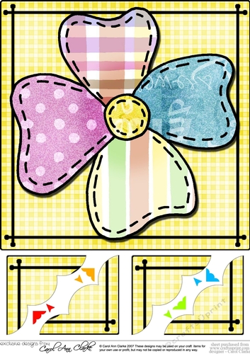 8 x 8 Patchwork Petals Scalloped Corner Topper