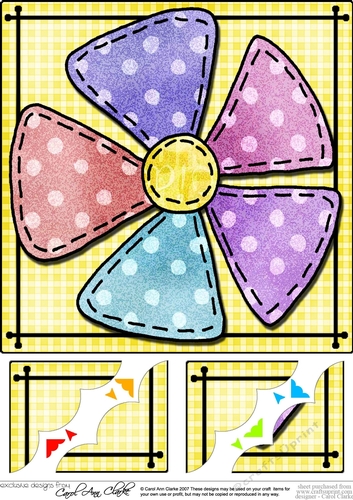 8 x 8 Patchwork Petals Scalloped Corner Topper