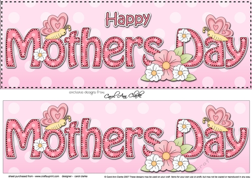 Large DL HAPPY MOTHERS DAY 3D decoupage