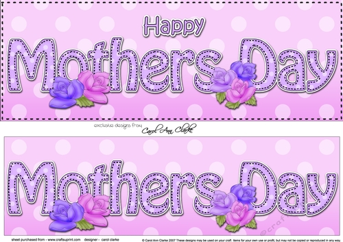 Large DL HAPPY MOTHERS DAY 3D decoupage