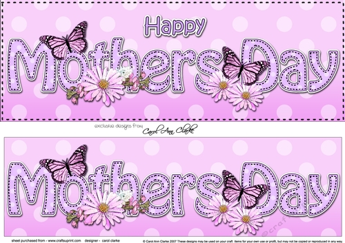 Large DL HAPPY MOTHERS DAY 3D decoupage