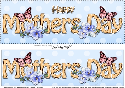 Large DL HAPPY MOTHERS DAY 3D decoupage