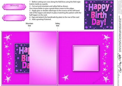 Happy Birthday No-Hole Fold Back Card