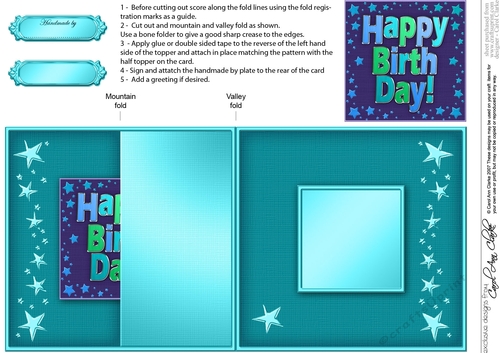 Happy Birthday No-Hole Fold Back Card