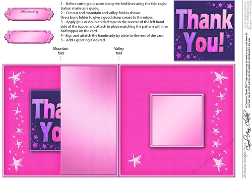 Thank You No-Hole Fold Back Card