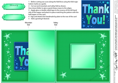 Thank You No-Hole Fold Back Card