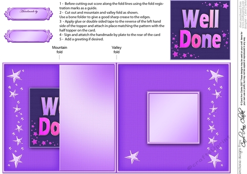 Well Done No-Hole Fold Back Card
