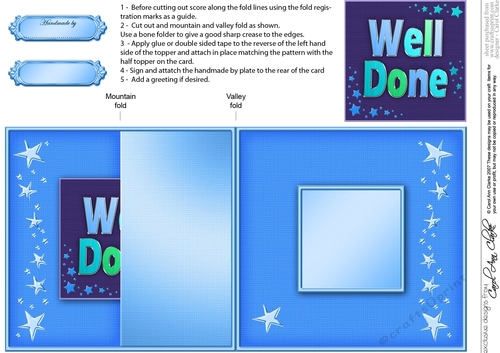 Well Done No-Hole Fold Back Card