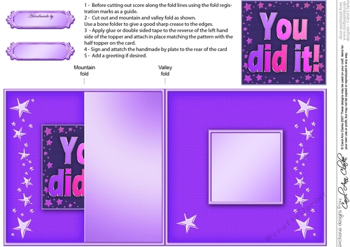 You Did It! No-Hole Fold Back Card