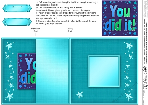 You Did It! No-Hole Fold Back Card