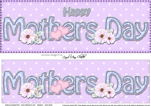 Large DL HAPPY MOTHERS DAY 3D decoupage