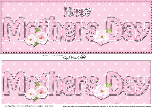 Large DL HAPPY MOTHERS DAY 3D decoupage