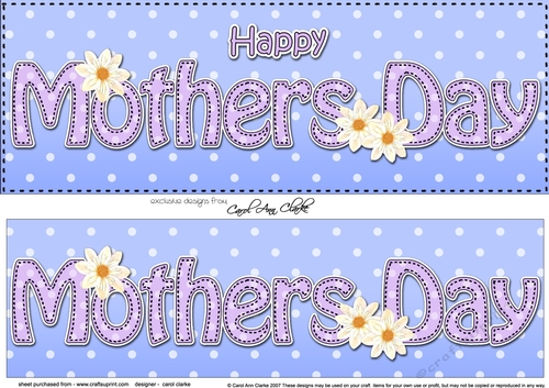Large DL HAPPY MOTHERS DAY 3D decoupage