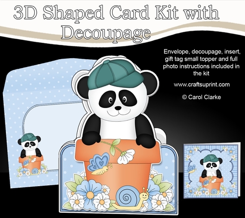 3D Shaped Card  Kit - Flowerpot Friends - Cute Little Chi Chi