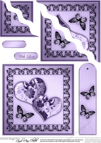 Elegant Romance Romantic Hearts Wavey Corner Stacker