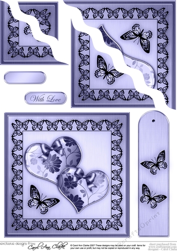 Elegant Romance Romantic Hearts Wavey Corner Stacker