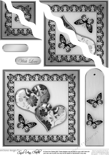 Elegant Romance Romantic Hearts Wavey Corner Stacker