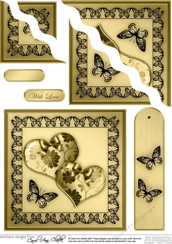 Elegant Romance Romantic Hearts Wavey Corner Stacker