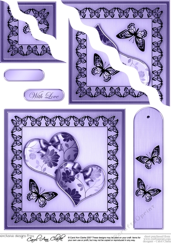 Elegant Romance Romantic Hearts Wavey Corner Stacker