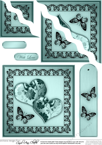 Elegant Romance Romantic Hearts Wavey Corner Stacker