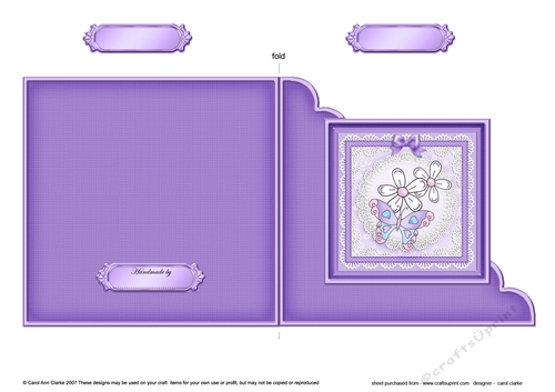Fluttery Butterfly Cut and Fold Corner Card  