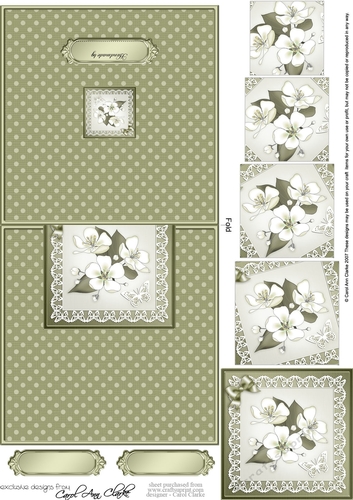 Apple Blossom  No-Hole Easy Over the Edge Card & Spiral Pyramid Topper