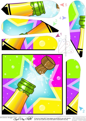 Celebration Champagne Fan Pyramage Topper