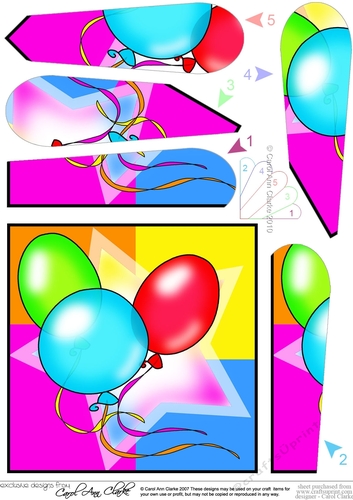 Celebration Party Balloons Fan Pyramage Topper