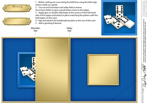Dominoes No-Hole Fold Back Card