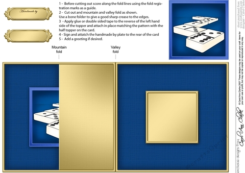 Dominoes No-Hole Fold Back Card