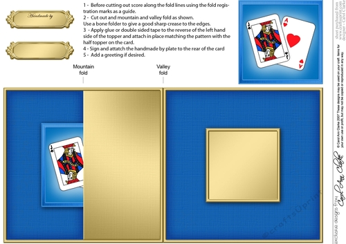 Playing Cards No-Hole Fold Back Card