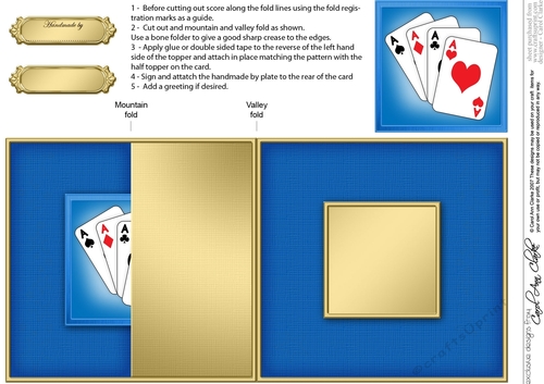 Playing Cards No-Hole Fold Back Card