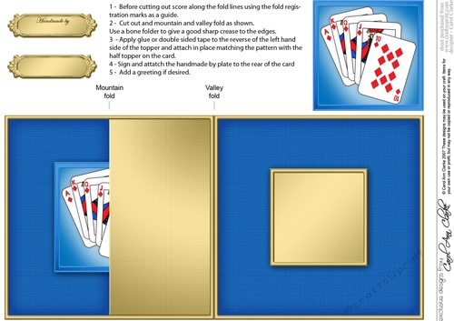 Playing Cards No-Hole Fold Back Card