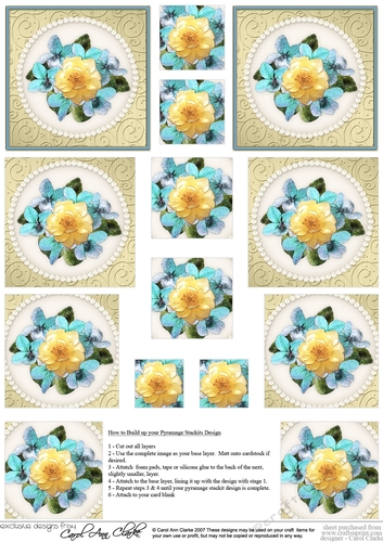 Flowers and Pearls Pyramage sheet
