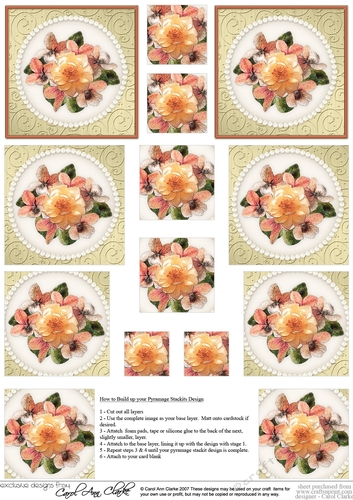 Flowers and Pearls Pyramage sheet