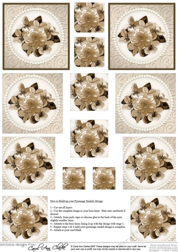 Flowers and Pearls Pyramage sheet