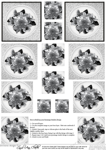 Flowers and Pearls Pyramage sheet
