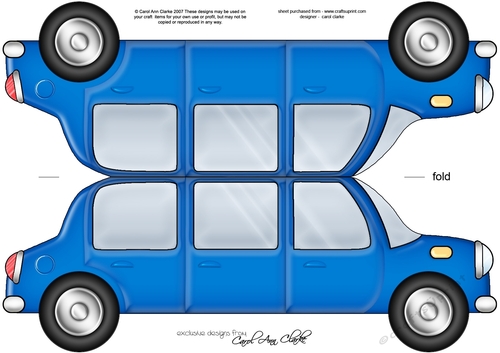 Large DL Stretch Limo Shaped Card