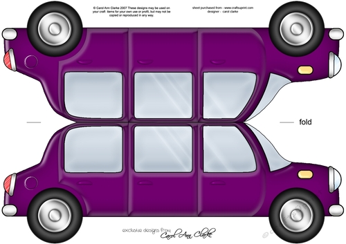 Large DL Stretch Limo Shaped Card