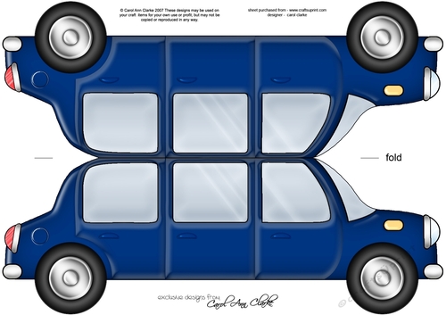 Large DL Stretch Limo Shaped Card